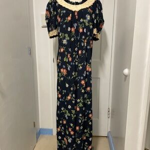 Vintage Floral Maxi Dress